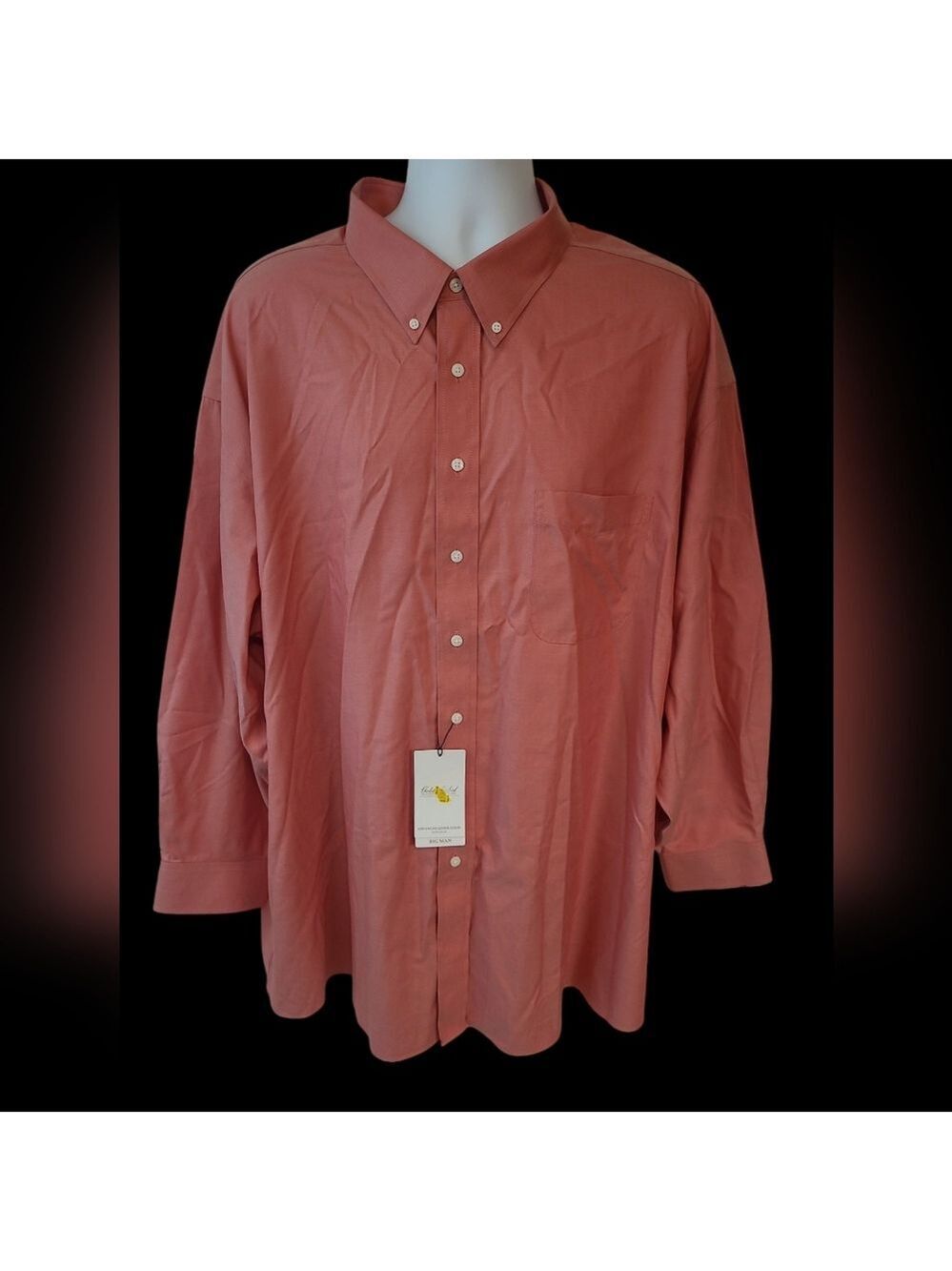 Men's Gold Label Roundtree & York Long Sleeve Dress Shirt Size 20 34/35 Big